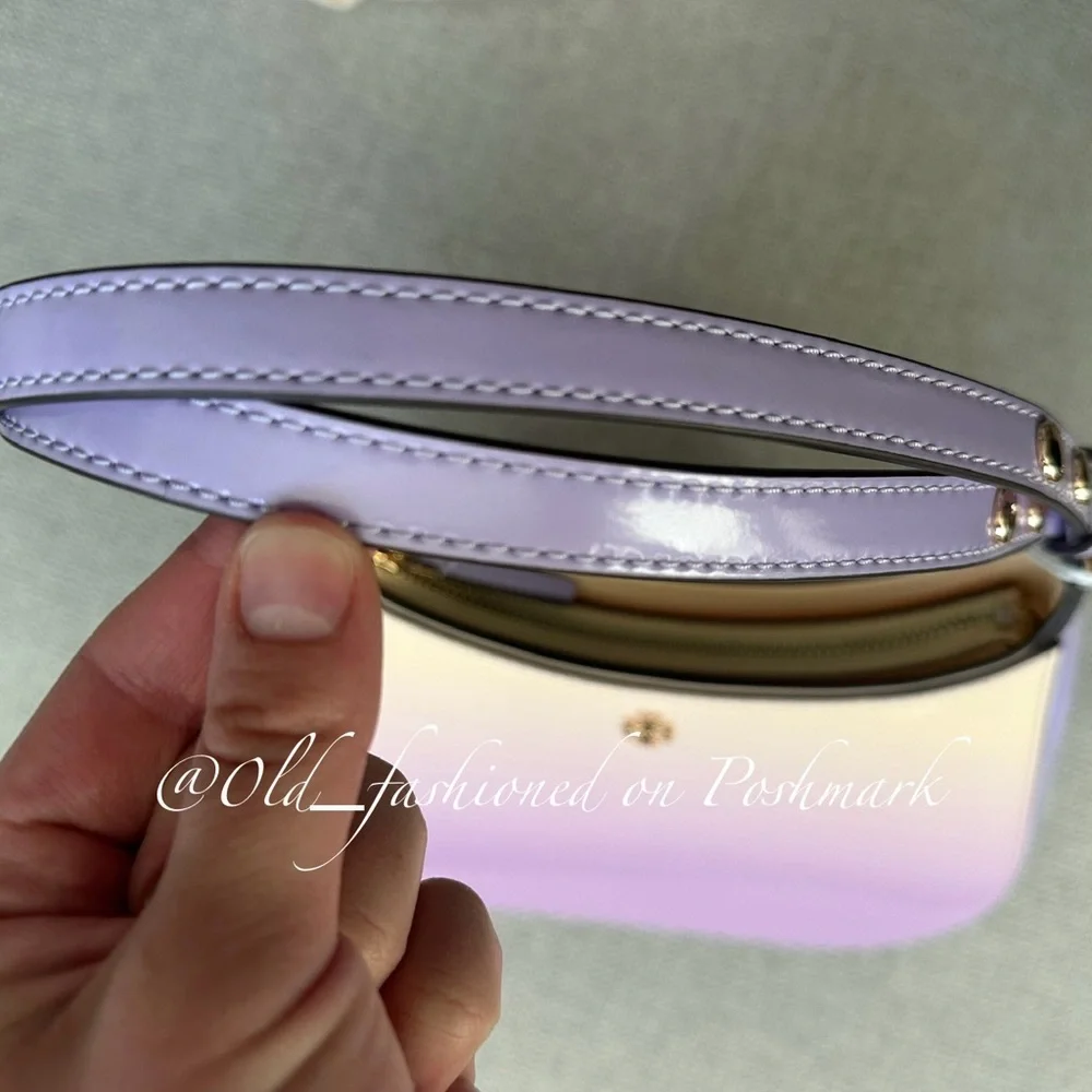 TORY BURCH Emerson Dip Dye Shoulder Bag in Sweet Corn / Lavender